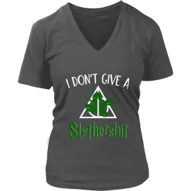 "i Don't Give A Slythershit" V-neck Tshirt