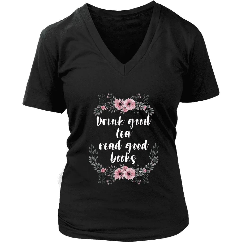 "Read Good Books" V-neck Tshirt