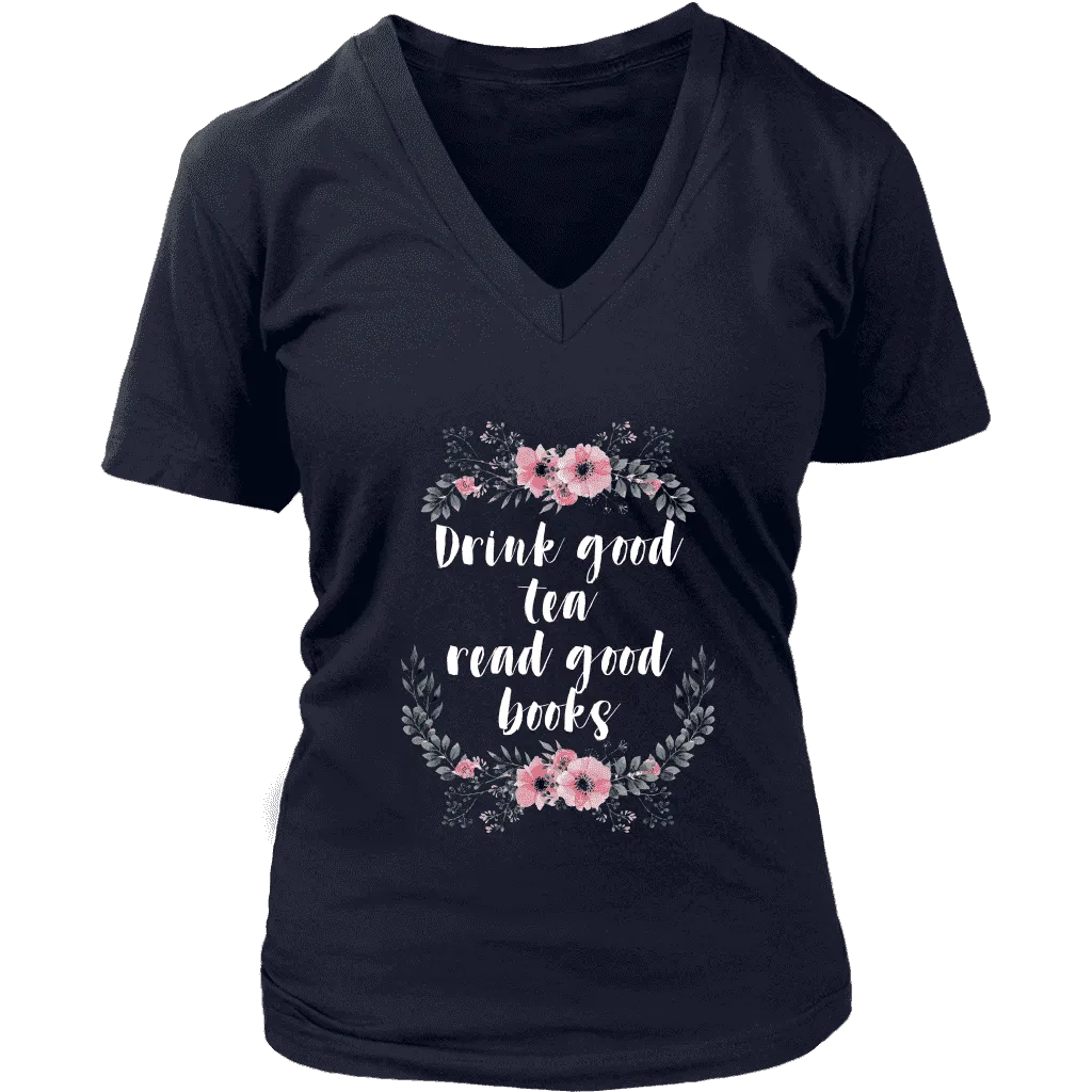 "Read Good Books" V-neck Tshirt