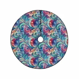 Rainbow Paisley  Christmas Tree Skirt