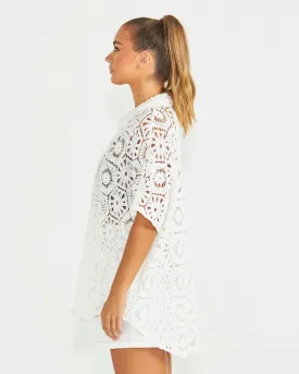 Sass Clover Lace Shirt - White