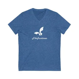 Soft Jersey V-Neck Unisex Fikafuntimes T-Shirt