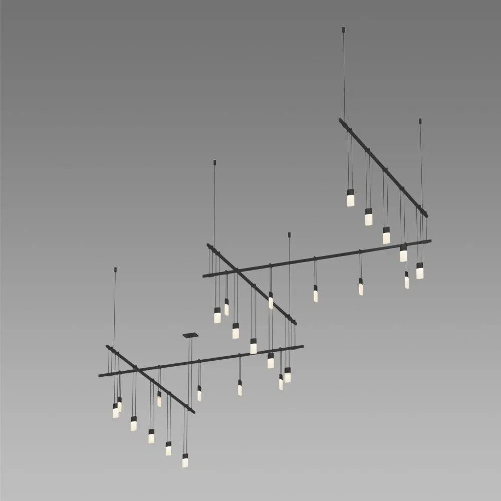 Suspenders Zig Zag 48 inch Five-Bar Multi Light Pendant Light