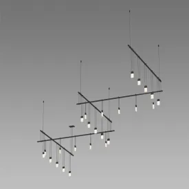 Suspenders Zig Zag 48 inch Five-Bar Multi Light Pendant Light