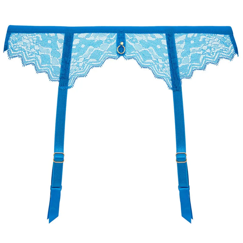 Temptress Suspender Belt Med Blue - Freya