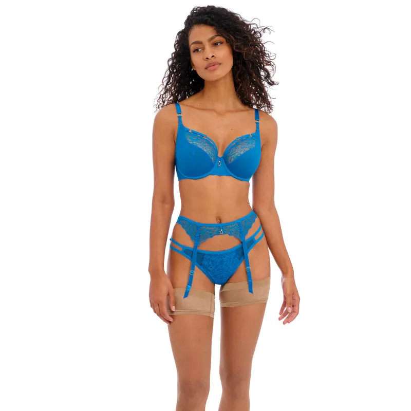 Temptress Suspender Belt Med Blue - Freya