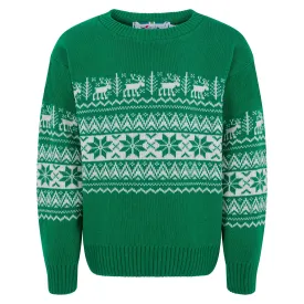 The Nordic Fairisle Children's Eco Christmas Jumper - Green