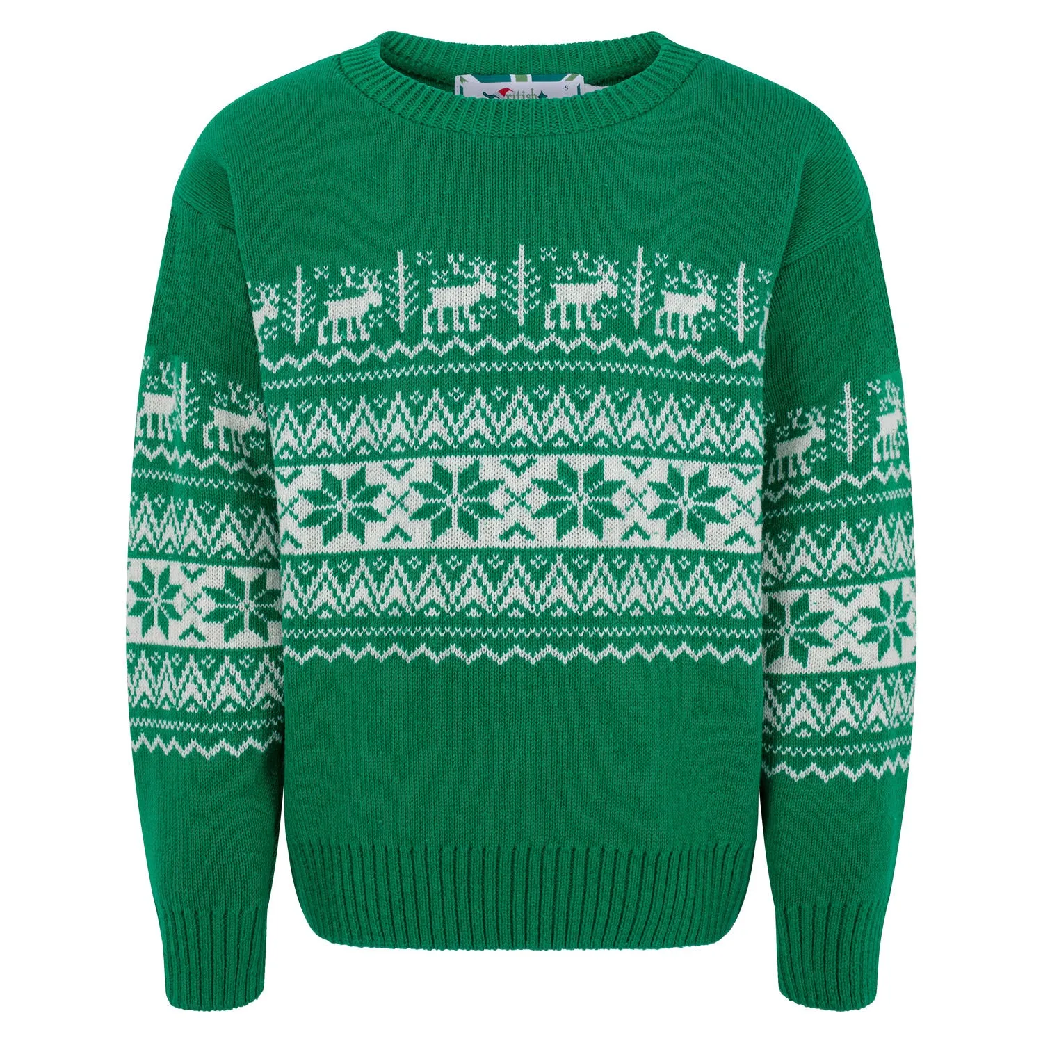 The Nordic Fairisle Children's Eco Christmas Jumper - Green