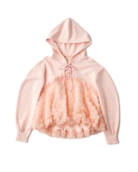 tulle docking hoodie（pink）