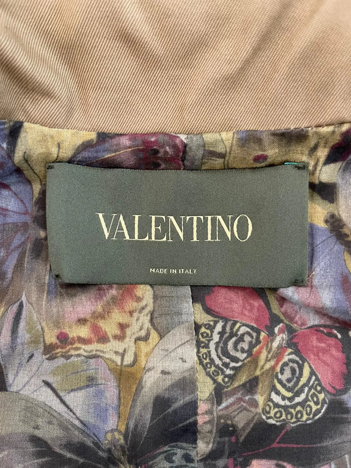 Valentino Embroidered Butterfly Trench Coat. Size 38IT