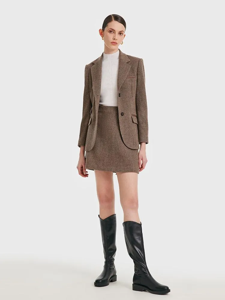 Washable Wool A-line Skirt