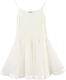 Women Mesh Splice Cami Full Slip Extender Dress Spaghetti Strappy Underskirt