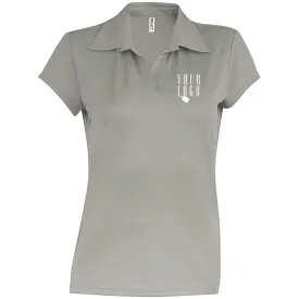 Women's Buttonless V-Neck Polo Top