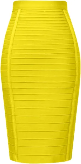 Women's Wrap Skirt Bodycon Pencil Skirts High Waist Knee Length Back Zipper Business Bandage Sexy Solid Color Skirt
